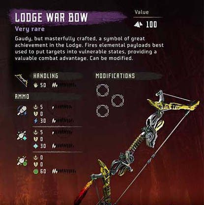 Lodge War Bow | Horizon Zero Dawn Wiki
